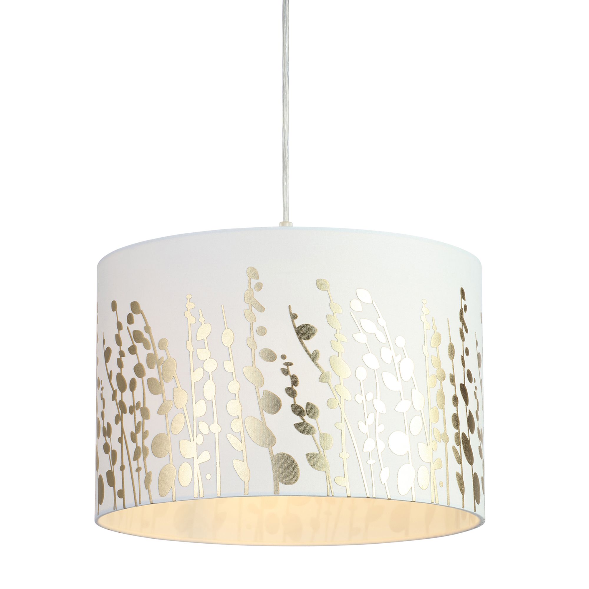 White and gold lamp shade discount