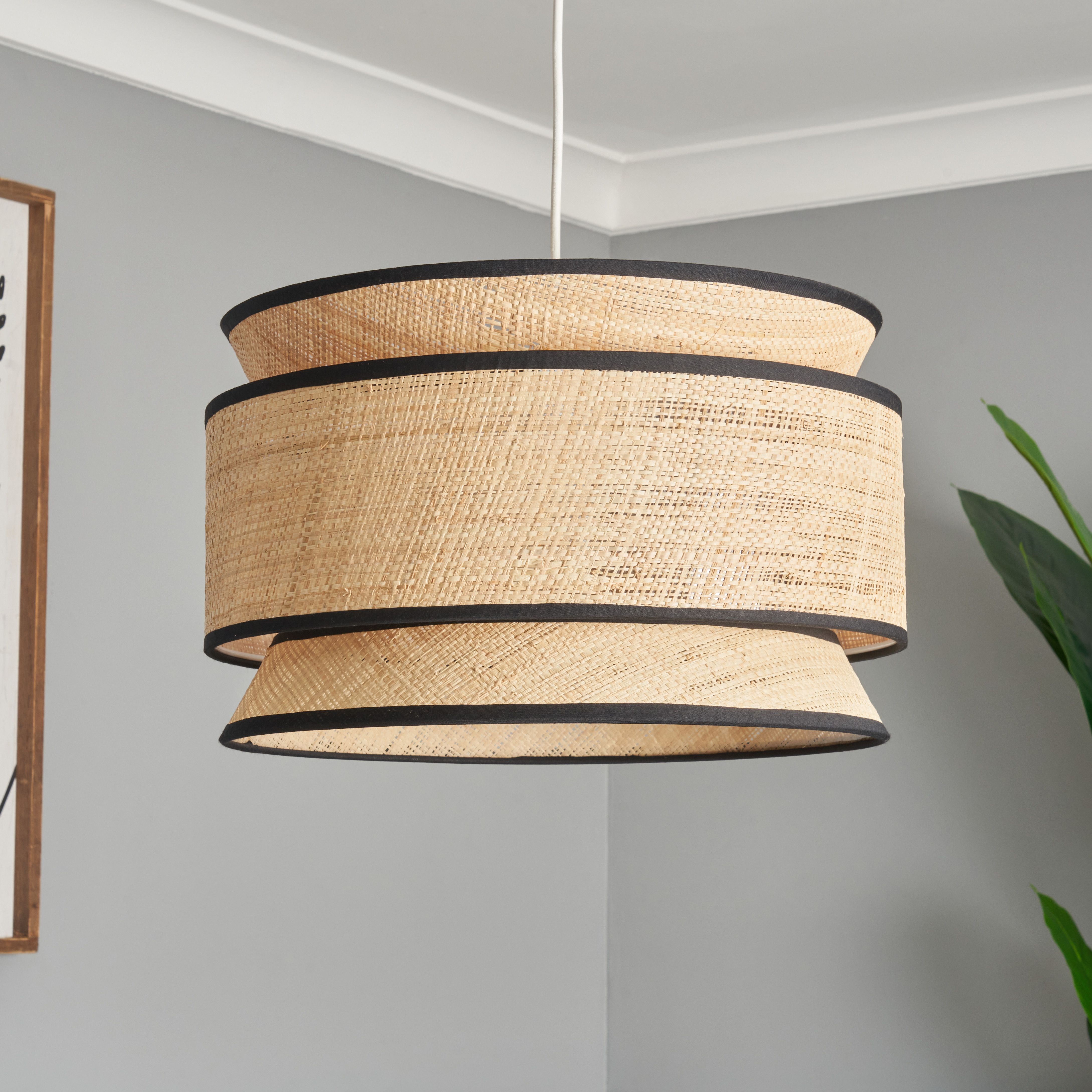 Inlight Tino Natural Three Tier Round Lamp shade (D)40cm