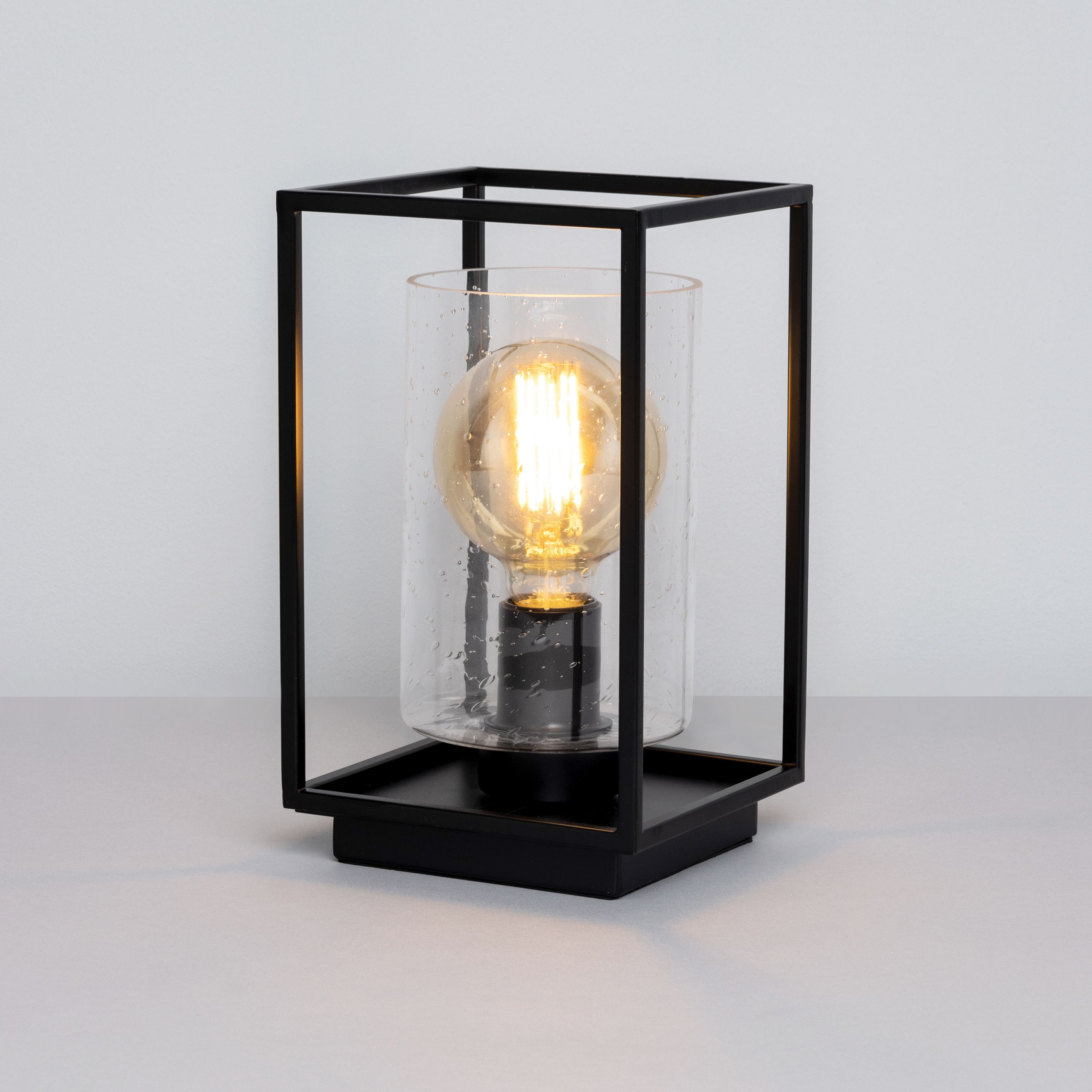 Inlight Trio Rectangular Matt Black Table lamp