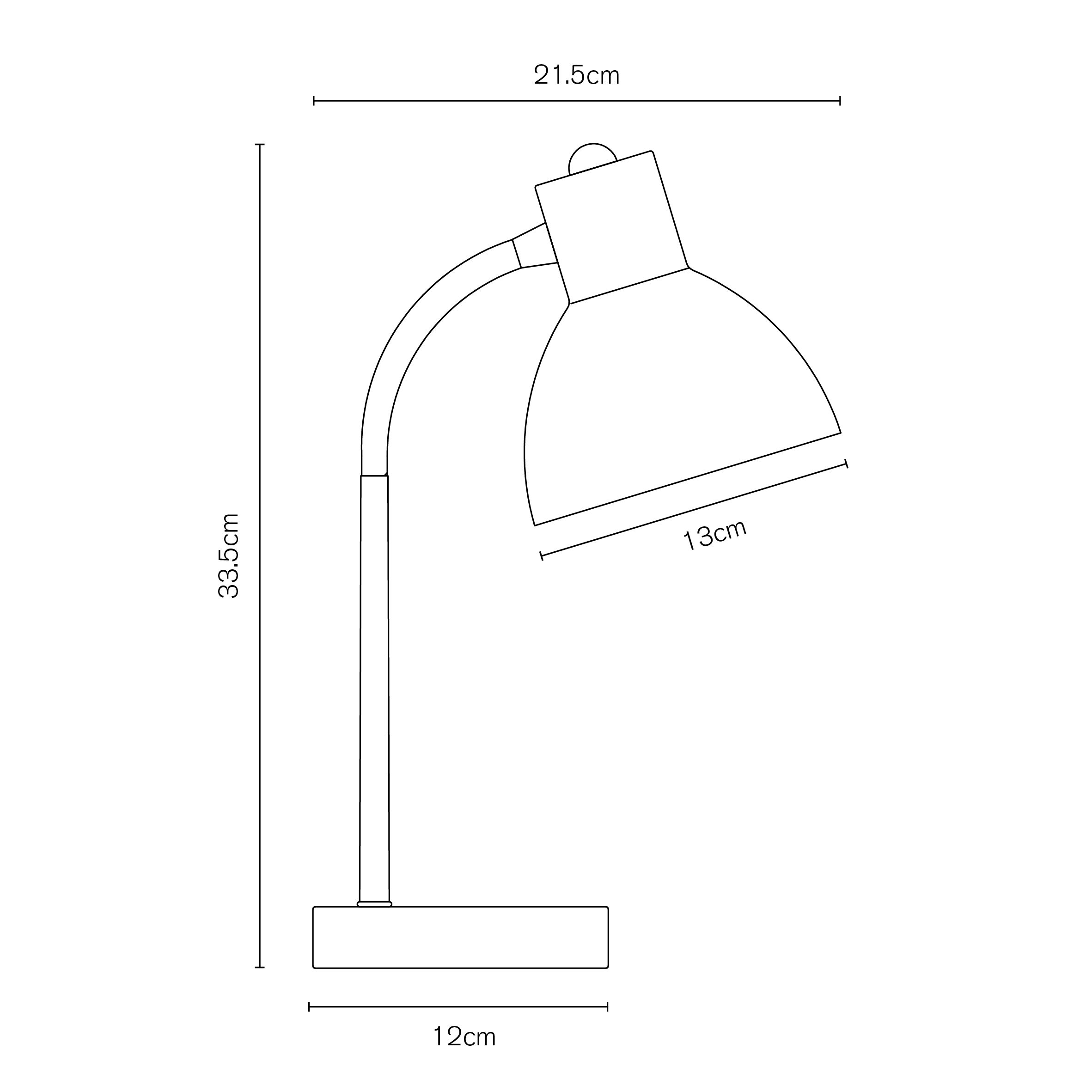 Inlight Tripp Matt Black Desk lamp
