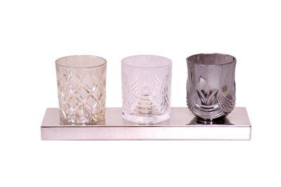 Inlight Tuglow Cut glass Matt Chrome effect Halogen Table lamp