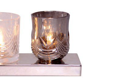 Inlight Tuglow Cut glass Matt Chrome effect Halogen Table lamp