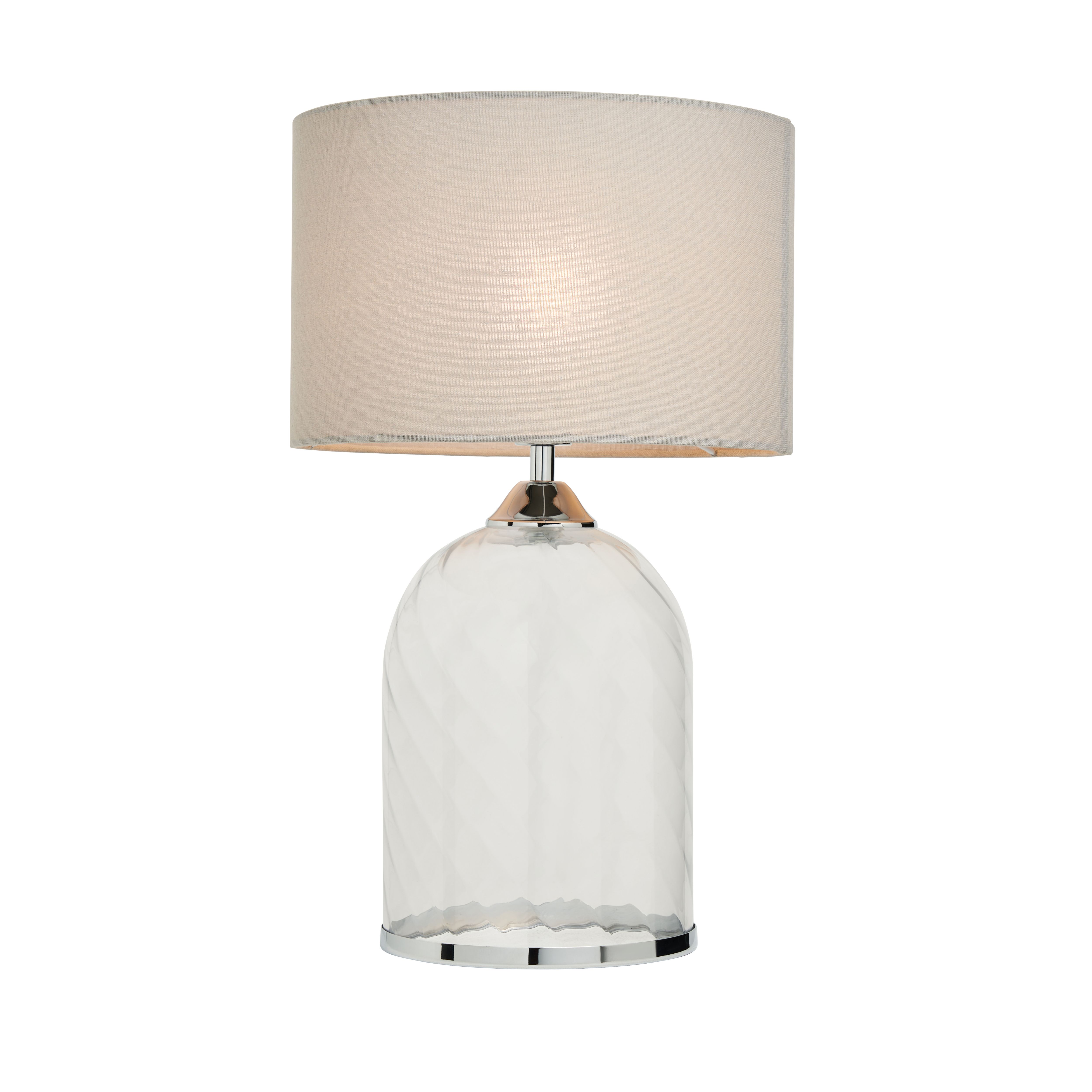 6" Clear Round Acrylic Lamp Base With Center Hole & Side Outlet #284