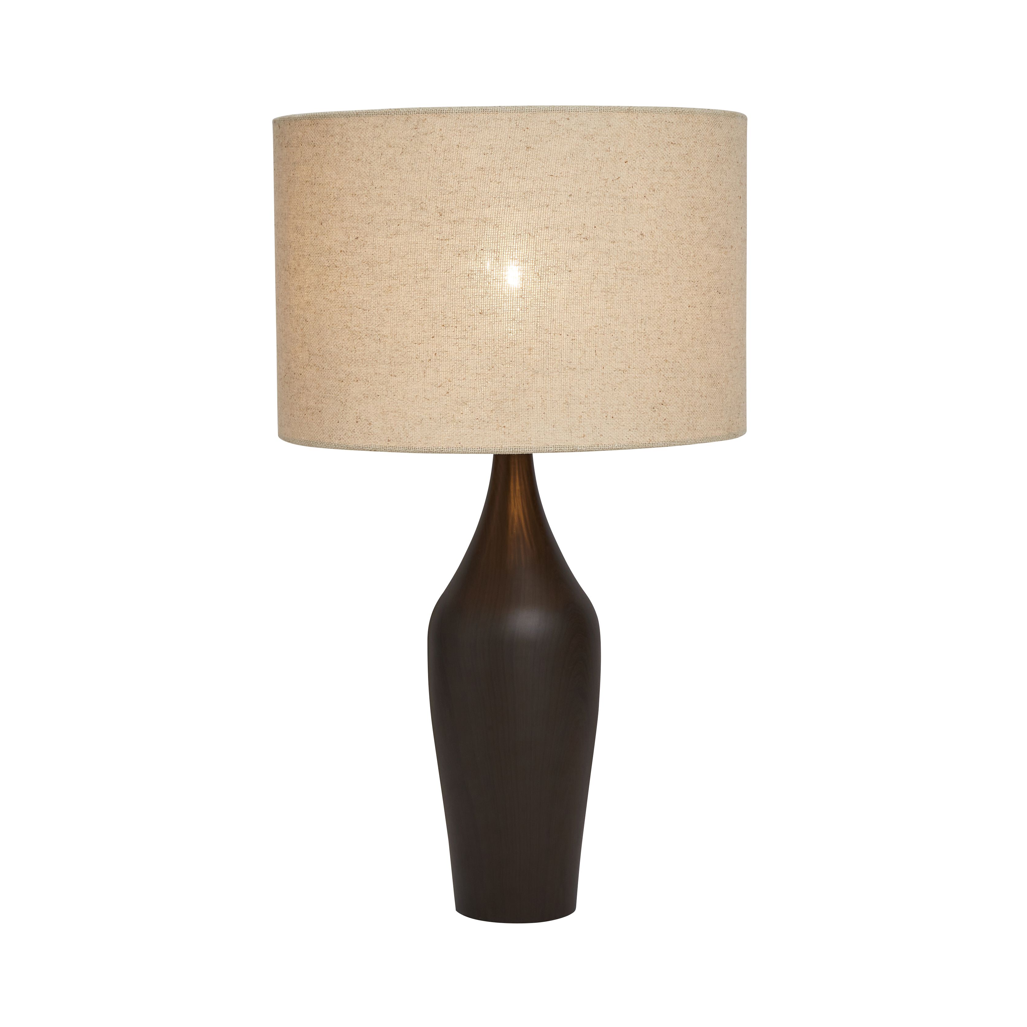 Inlight Vesta Printed natural Wood effect Table lamp