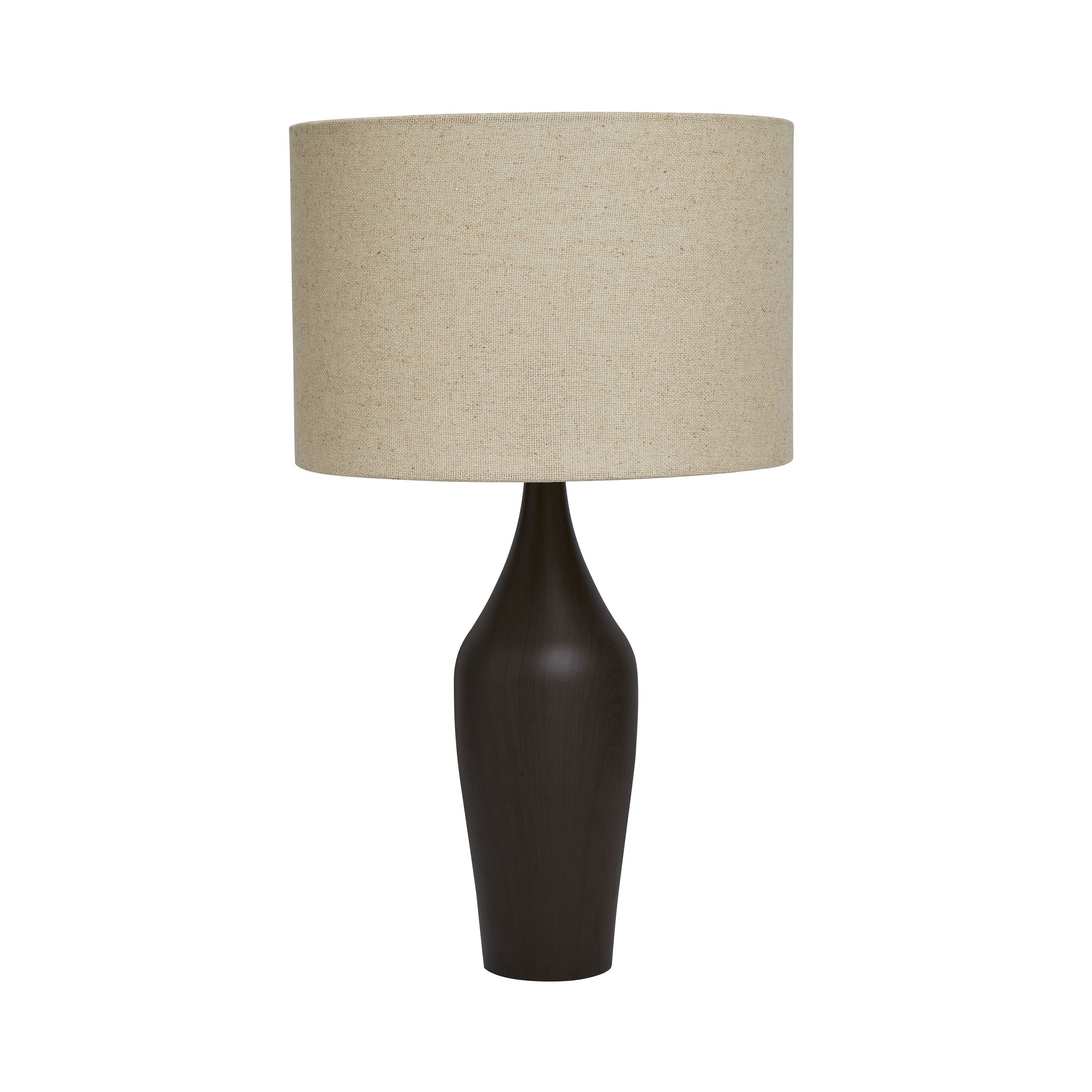 Inlight Vesta Printed natural Wood effect Table lamp