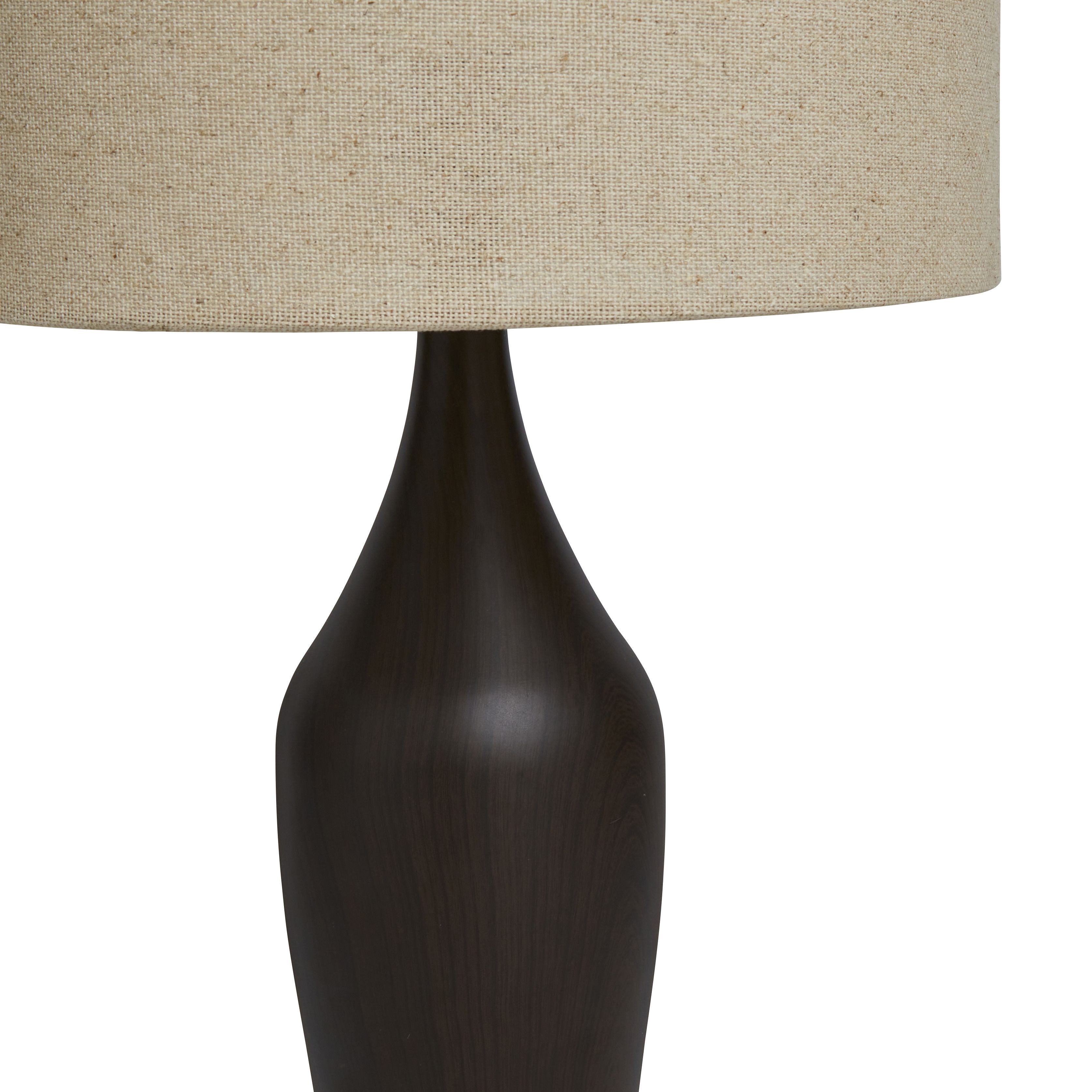 Inlight Vesta Printed natural Wood effect Table lamp