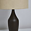 Inlight Vesta Printed natural Wood effect Table lamp