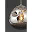 Inlight Watson Pendant Glass & metal Chrome effect Ceiling light