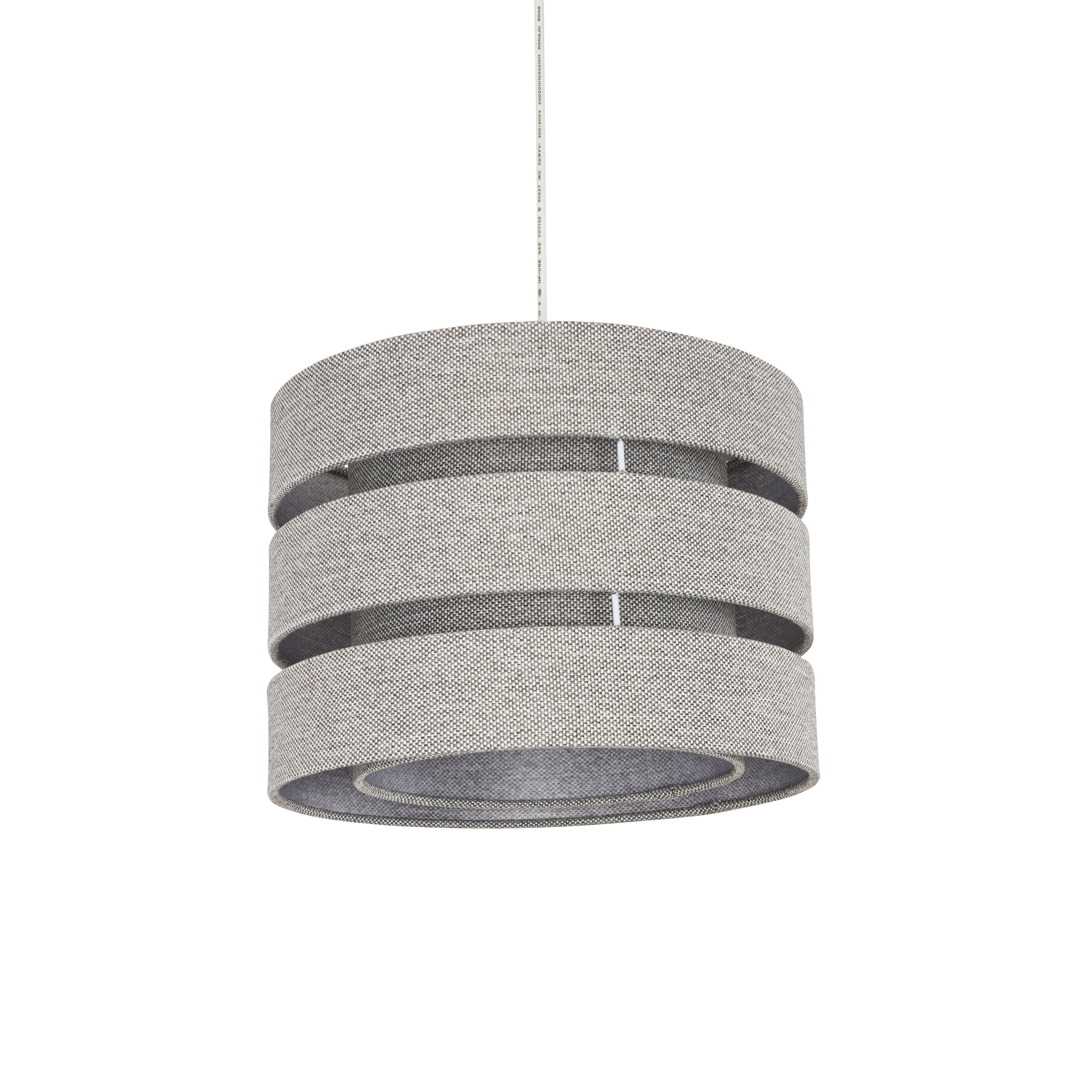 Inlight Yurt Grey Woven effect Mini Trio Cylinder Light shade (D)28cm