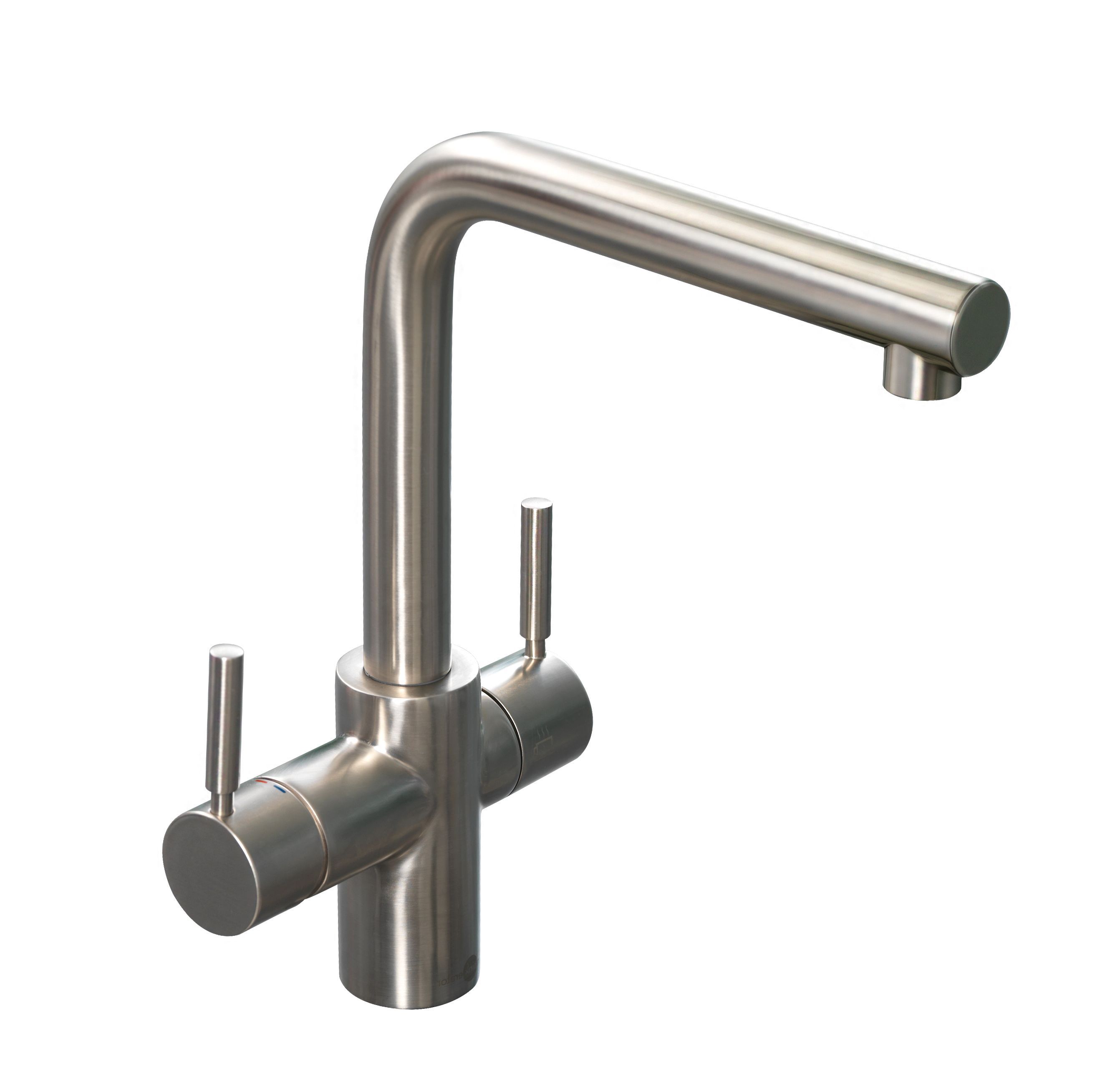 InSinkErator 3N1 Stainless steel effect Filtered steaming, hot u0026 cold water  tap | DIY at Bu0026Q