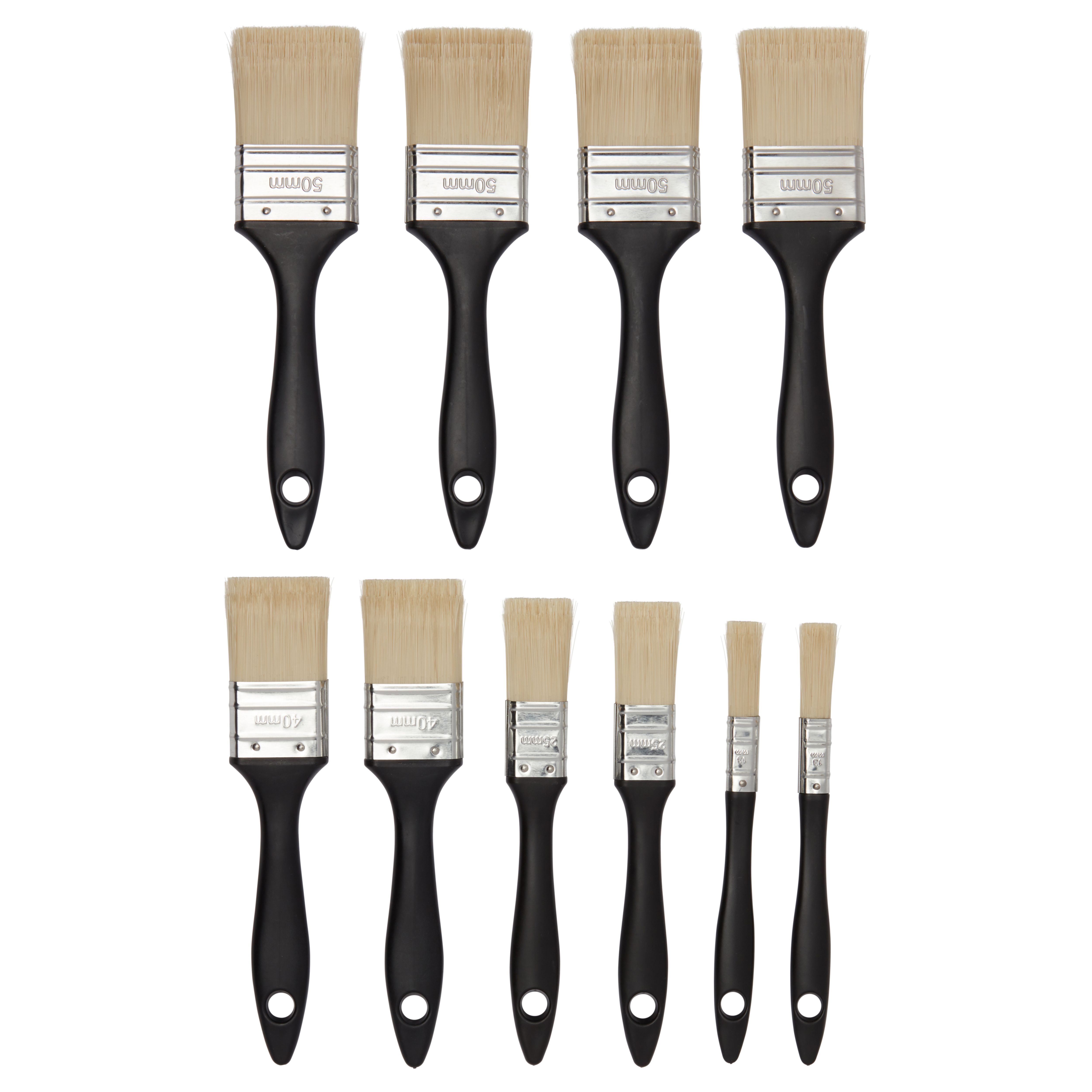 Interior & exterior Doors, skirting boards & window frames Paint brush, Set of 10