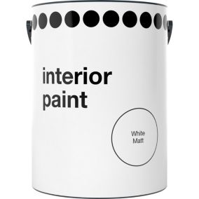 Interior Walls & Ceilings White Vinyl matt Emulsion paint, 5L