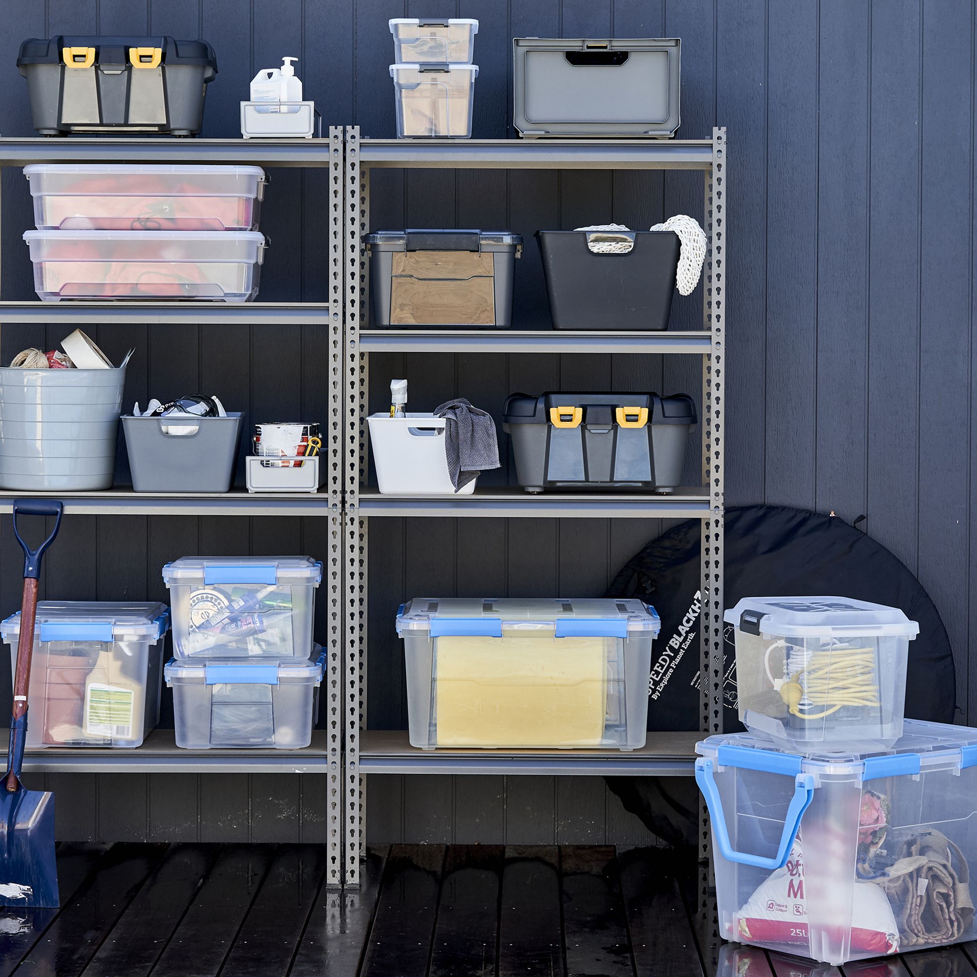 IP67 Heavy duty Clear 32L Medium Plastic Stackable Storage box & Lid