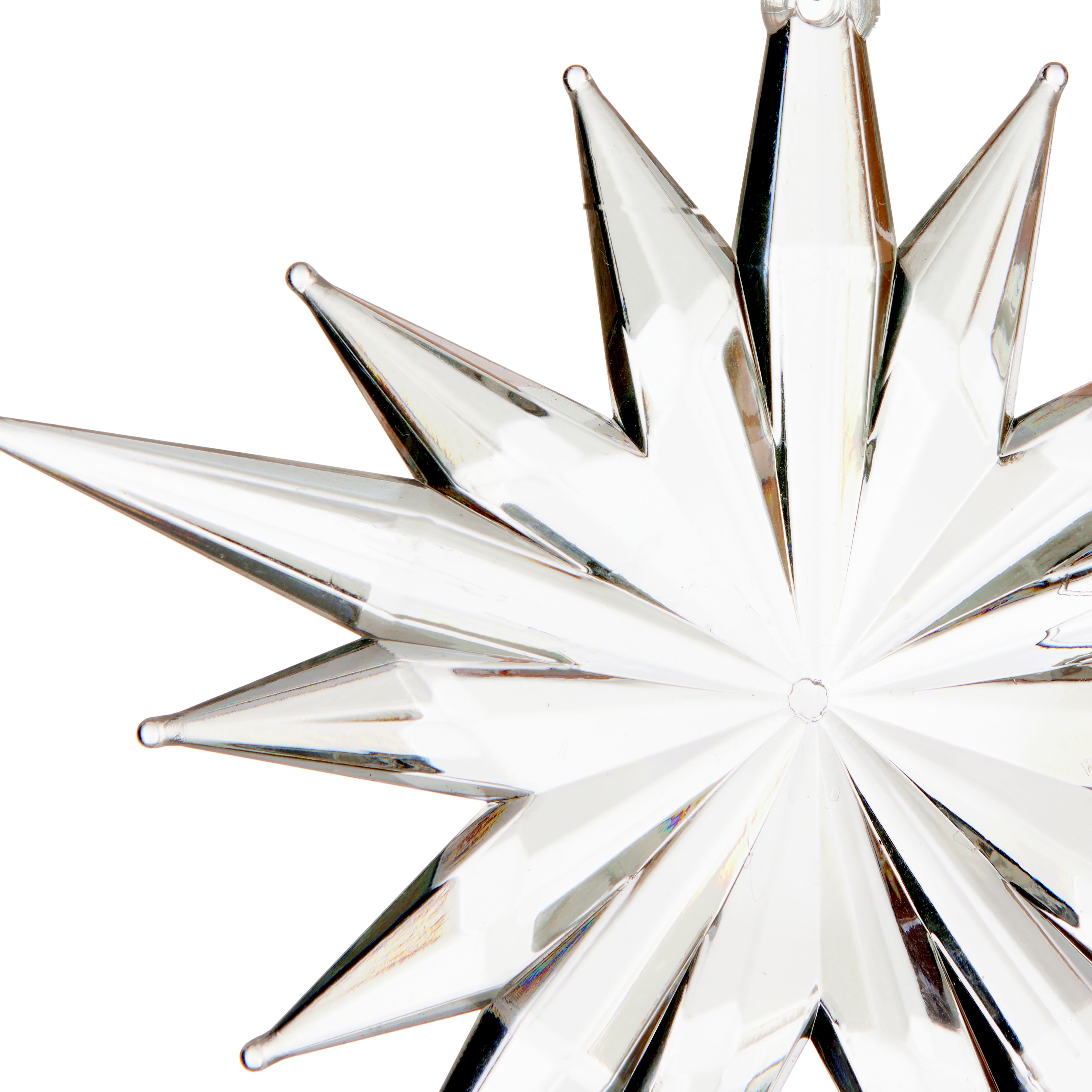 Iridescent LED Hanging Snowflake (Set of 2) main image 1