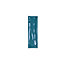 Iris Teal Gloss Structured Plain Ceramic Wall Tile, Pack of 54, (L)245mm (W)75mm