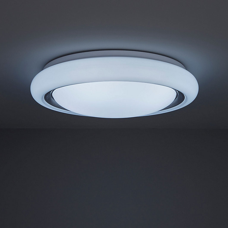 Iris White Ceiling Light Diy At B Q, How To Fix Hole In Ceiling From Light Fixture Australia