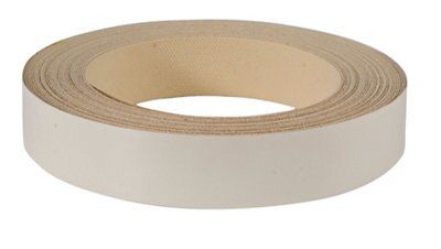 Iron-on edging tape Cream Worktop edging tape, (L)10m (W)21mm