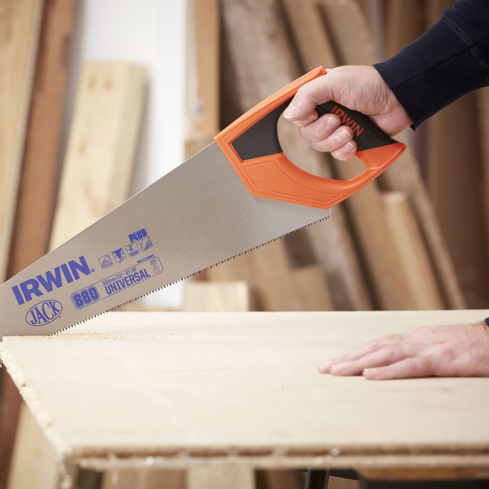 Irwin Jack plus 550mm Accurate Soft-grip Universal saw, 8 TPI 510g