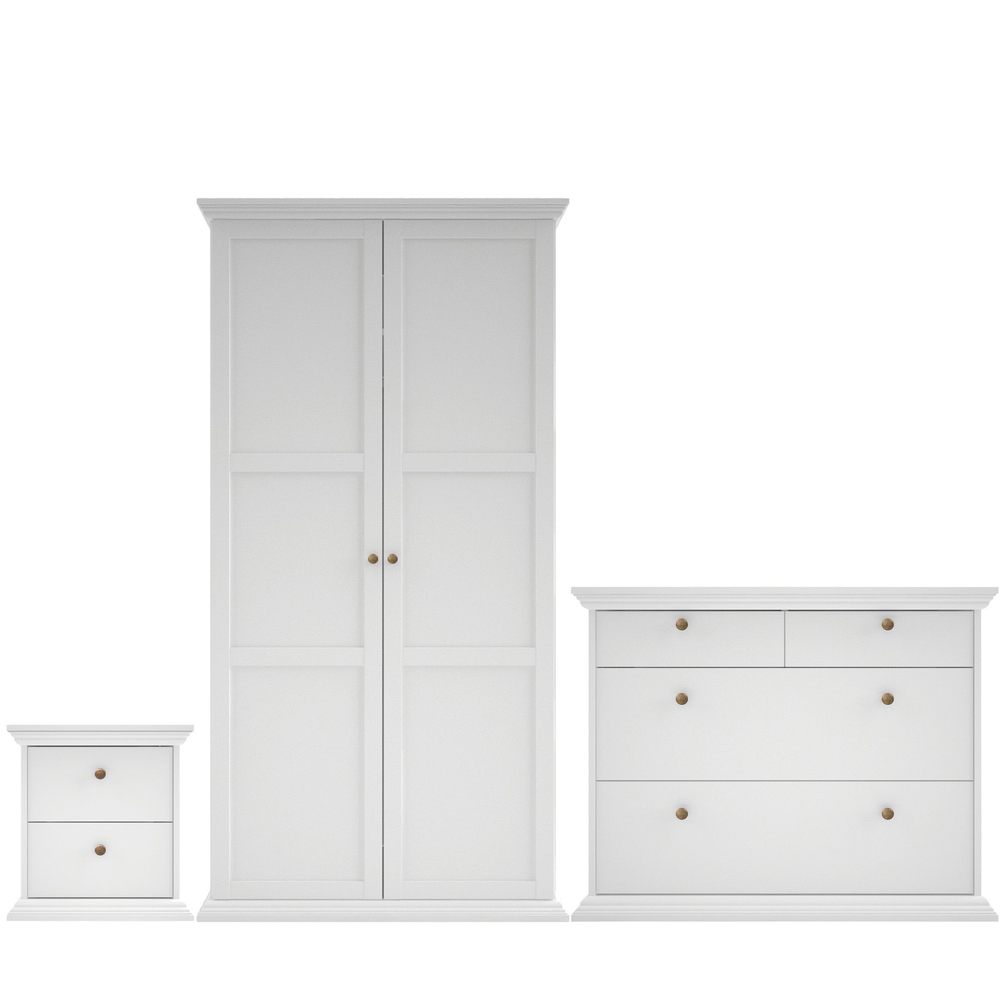 Isabella Matt white 3 piece Bedroom furniture set DIY at B&Q