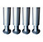 IT Kitchens 150mm Silver effect Cabinet legs, Pack of 4
