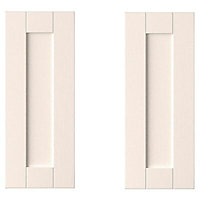IT Kitchens Brookfield Textured Ivory Style Shaker Base corner Cabinet door (H)720mm (T)18mm, Set of 2