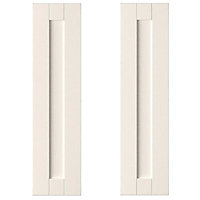 IT Kitchens Brookfield Textured Ivory Style Shaker Cabinet door (W)300mm (H)1912mm (T)18mm, Set of 2