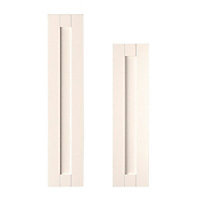 IT Kitchens Brookfield Textured Ivory Style Shaker Tall Cabinet door (W)300mm, Set of 2