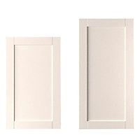 IT Kitchens Brookfield Textured Ivory Style Shaker Tall Cabinet door (W)600mm, Set of 2