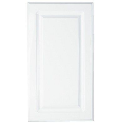 IT Kitchens Chilton Gloss White Style Standard Cabinet door (W)400mm (H)715mm (T)18mm