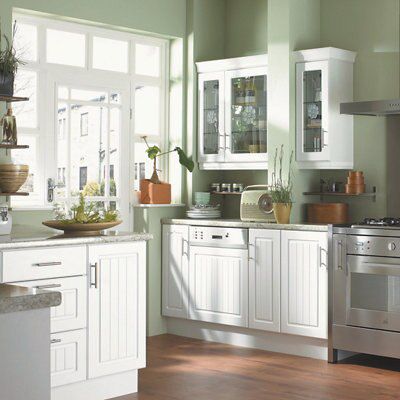 IT Kitchens Chilton White Country Style Integrated appliance Cabinet door (W)600mm (H)715mm (T)18mm