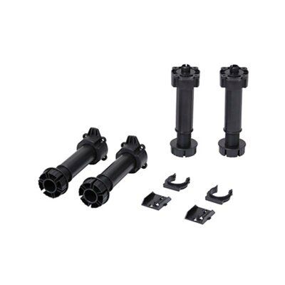 IT Kitchens Cicely Black Plain Cabinet leg (Dia)48mm (H)150mm, Pack of 2