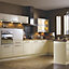 IT Kitchens Gloss Cream Slab Tall Larder Clad on panel (H)2305mm (W)620mm