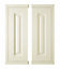IT Kitchens Holywell Cream Style Classic Framed Wall corner Cabinet door (W)250mm, Set of 2