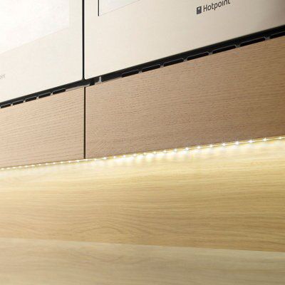 IT Kitchens Mains-powered LED Cabinet light (L)300mm (W)8mm, Pack of 3