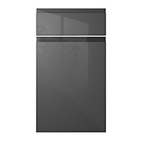 IT Kitchens Marletti Gloss anthracite Door & drawer, (W)400mm (H)577mm (T)19mm