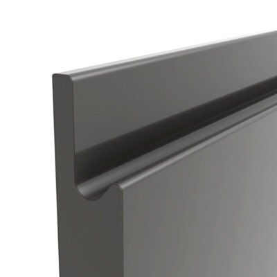 IT Kitchens Marletti Gloss anthracite Drawer front (W)800mm, Pack of 3