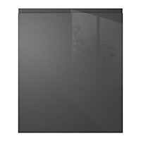 IT Kitchens Marletti Gloss anthracite Highline Cabinet door (W)600mm (H)715mm (T)19mm