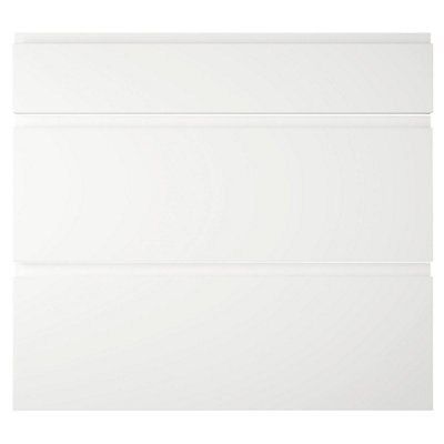 IT Kitchens Marletti Gloss White Drawer front (W)800mm, Set of 3