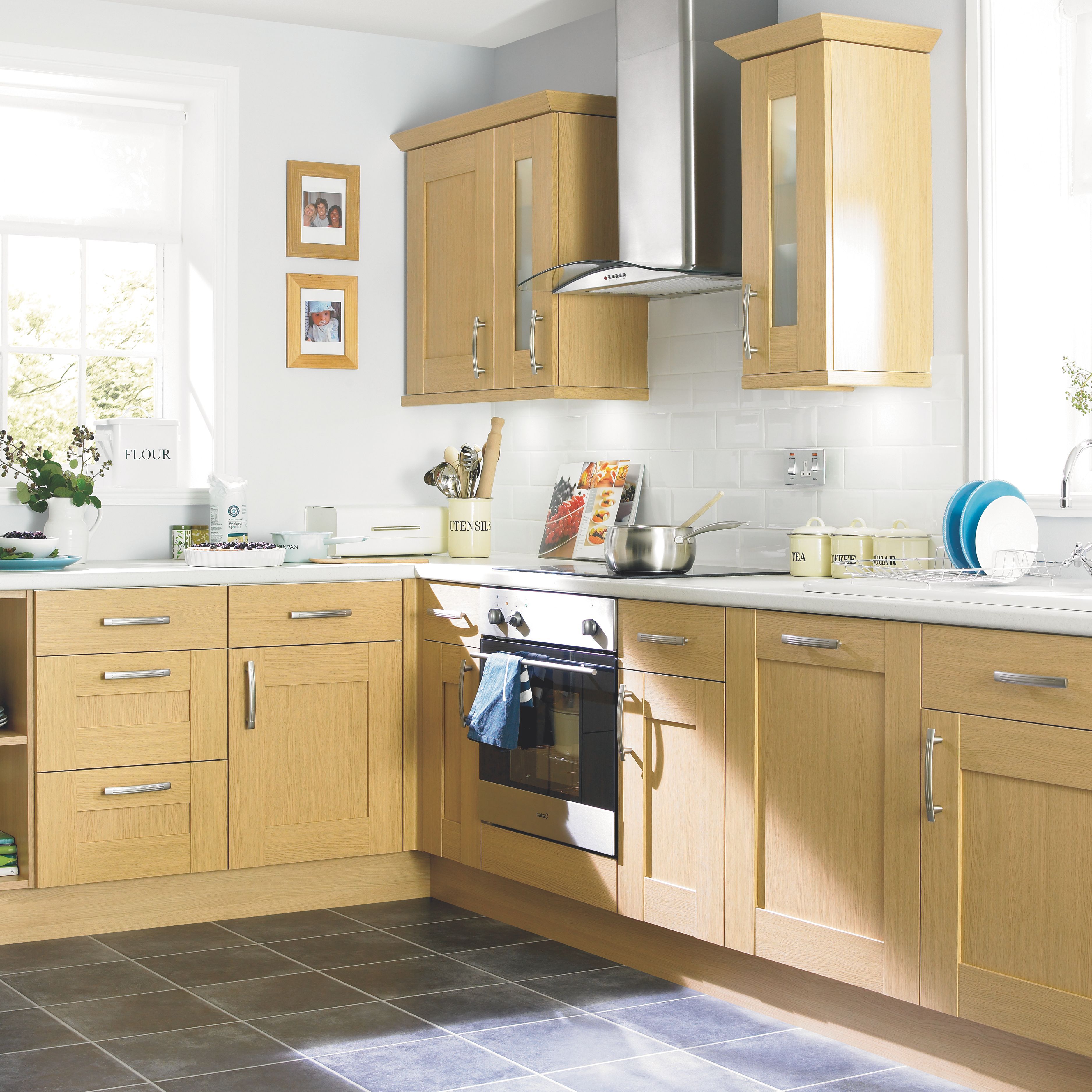 IT Kitchens Oak Style Shaker Drawerline Door Drawer Front