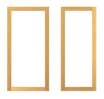 IT Kitchens Oak Style Shaker Oak effect Open Wall unit, (W)300mm (D)290mm