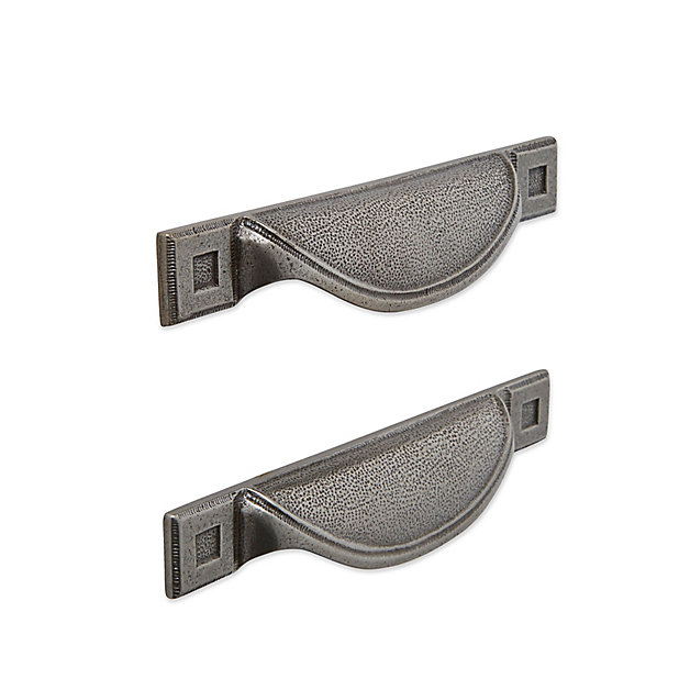 It Kitchens Pewter Effect Cup Cabinet, Pretty Kitchen Cupboard Handles B Q