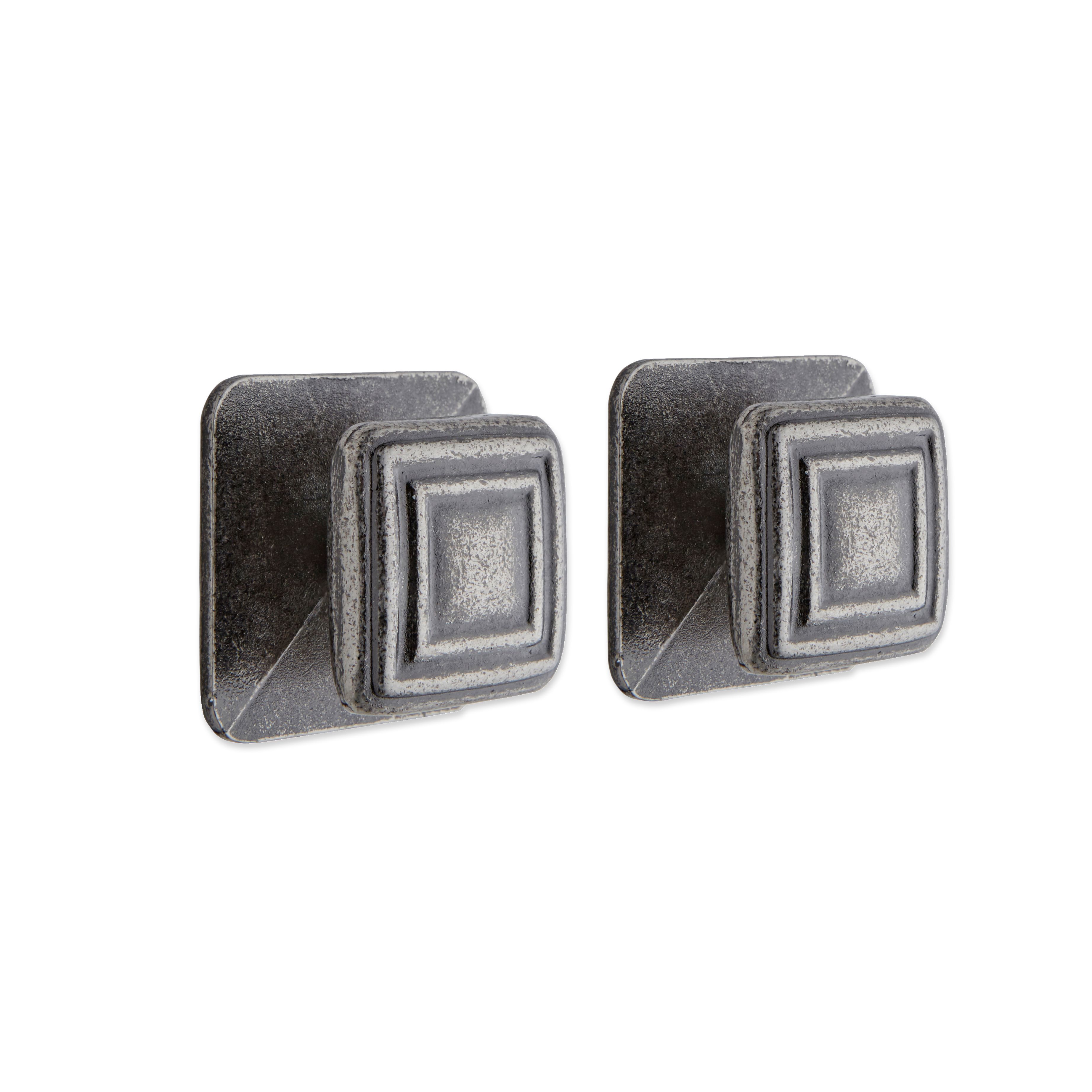 It Kitchens Pewter Effect Square Cabinet Knob L 28mm Pack Of 2 Diy At B Q