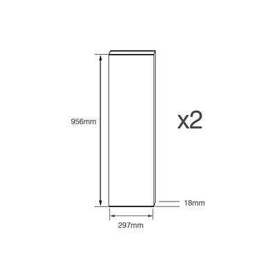 Ensemble de rangement pont 3 portes gris graphite mat largeur 300 cm