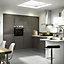 IT Kitchens Santini Gloss anthracite Bridging door & pan drawer front, (W)1000mm (H)356mm (T)18mm