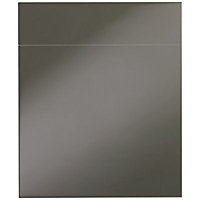 IT Kitchens Santini Gloss anthracite Drawerline door & drawer front, (W)600mm (H)715mm (T)18mm