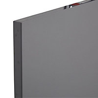 IT Kitchens Santini Gloss Anthracite Slab Tall corner Cabinet door (W)250mm (H)895mm (T)18mm, Set of 2