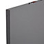 IT Kitchens Santini Gloss Anthracite Slab Tall larder Cabinet door (W)600mm (H)2092mm (T)18mm, Set of 2