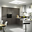 IT Kitchens Santini Gloss Anthracite Straight External Cornice & pelmet, (L)2400mm