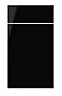 IT Kitchens Santini Gloss black Drawerline door & drawer front, (W)400mm (H)715mm (T)18mm