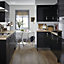 IT Kitchens Santini Gloss Black Slab Appliance & larder Deep wall end panel (H)720mm (W)335mm